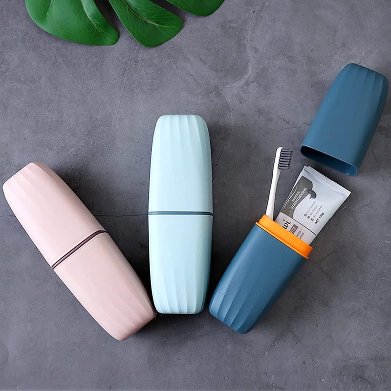 ZORGONS Toothbrush Cup Toothbrush Holder with Cover Travel Boothbrush Holder Portable Toothbrush Case and Carrier for Bathroom School Business Trip Pink - Image 4